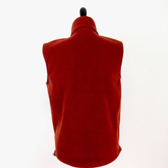 Woolrich Mens S Full Zip Fleece Vest Sweater Brick Burnt Orange - Picture 4 of 10